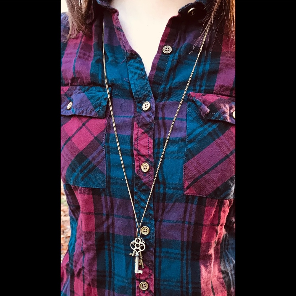 Steampunk key necklace